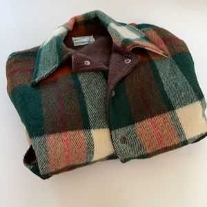 Vintage flannel shirt jacket